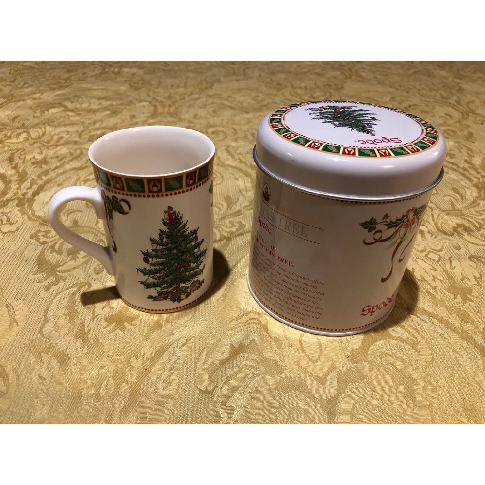 New Spode Sentiment Mug w/Decorative Tin Christmas